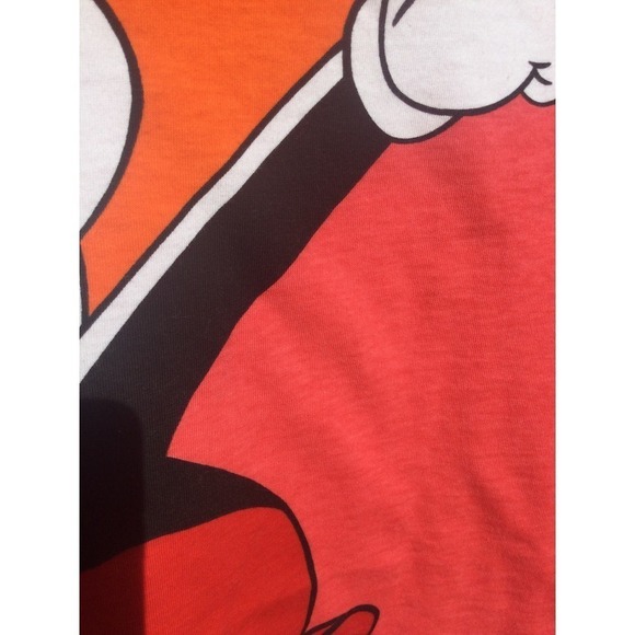 Vtg Mickey & co womens sleeveless shirt L orange red print J.G.Hook Disney - Picture 5 of 12